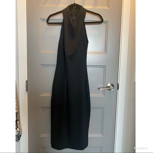 Black midi dress